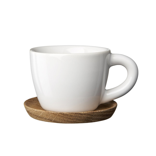 Höganäs Keramik Höganäs espressomuki ja aluslautanen 10 cl valkoinen, kiiltävä