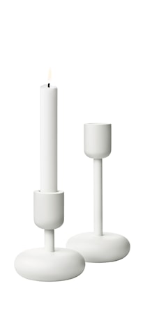 Nappula Kynttilänjalka 107+183 mm Valkoinen 2-pack