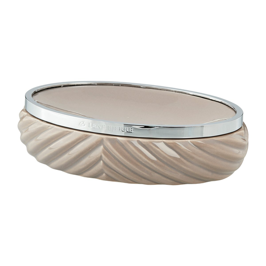 Lene Bjerre Milda saippuakuppi 10,5x14,5 cm Driftwood-Silver