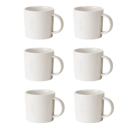 ERNST Ernst espressokuppi kivitavara, 6-pakkaus Valkoinen