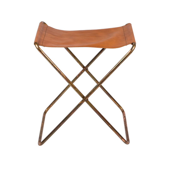 Broste Copenhagen Nola jakkara, nahka ruskea, 45 cm