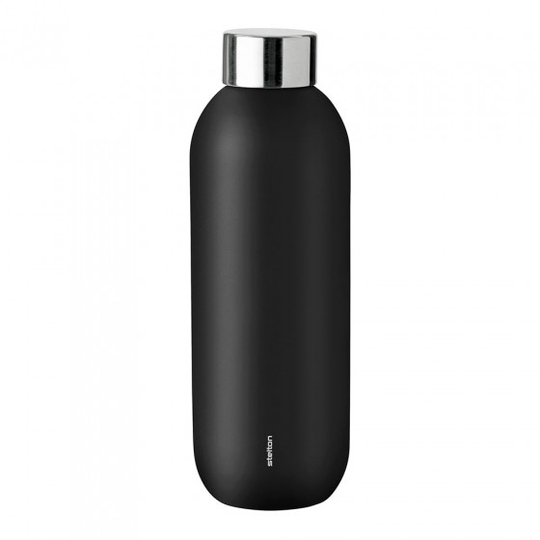 Juomapullo Stelton "Keep Cool Black", 0,6 l
