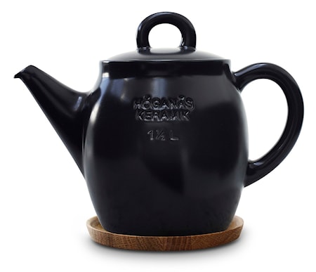 HK Teekannu, 1,5 L, grafiitinharmaa puualustalla
