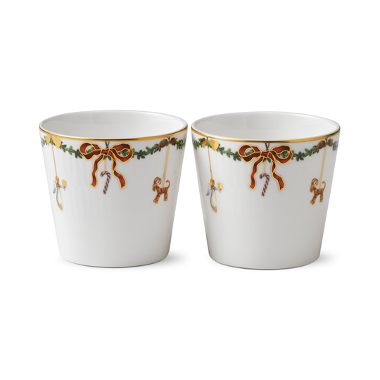 Royal Copenhagen Star Fluted Christmas tarjoilukuppi 2 kpl 30 cl