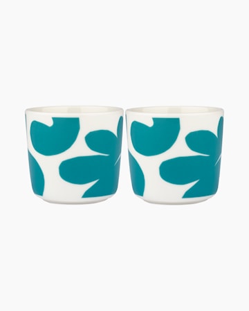 Oiva / Leikko Kahvikuppi 2 Dl 2-Pack Valkoinen/Teal