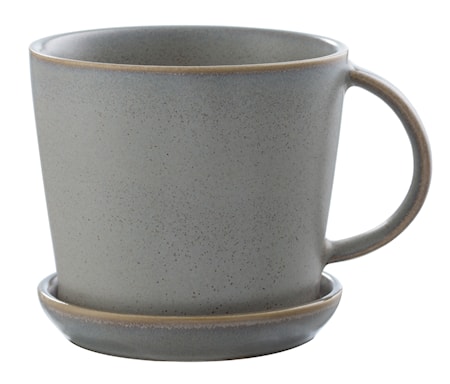 Muki Ja Lautanen Keraaminen 8.5 cm Harmaa