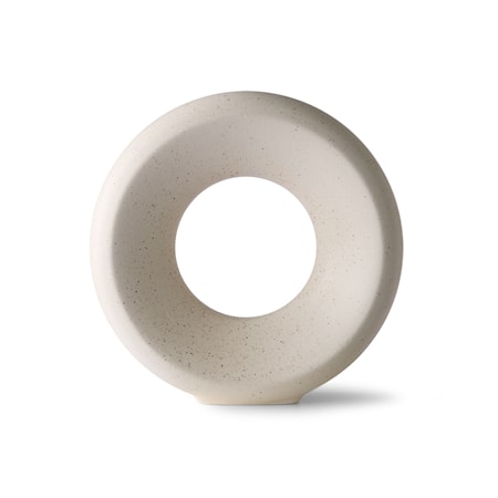 Circle Ceramic Maljakko M White Speckled