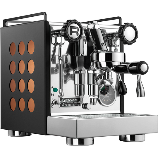 Rocket Appartamento -espressokone musta, kupari