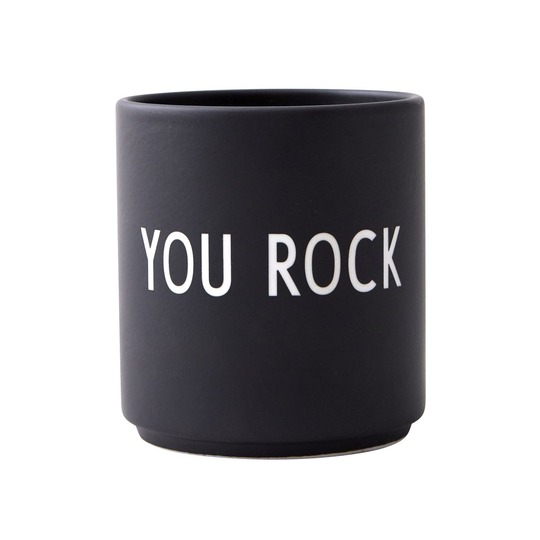 Design Letters Design Letters suosikkikuppi 25 cl You rock (Musta)