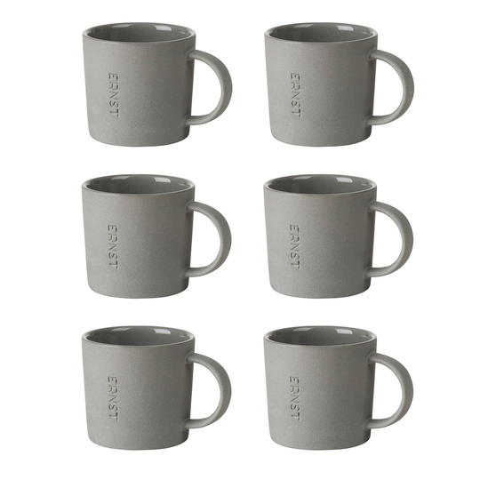ERNST Ernst espressokuppi kivitavara, 6-pakkaus Harmaa