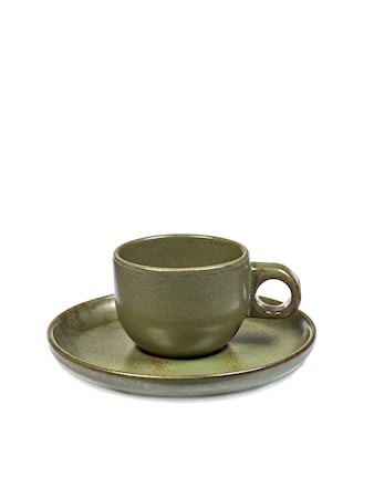 Surface Espressokuppi ja lautanen 10 cl Camo Green