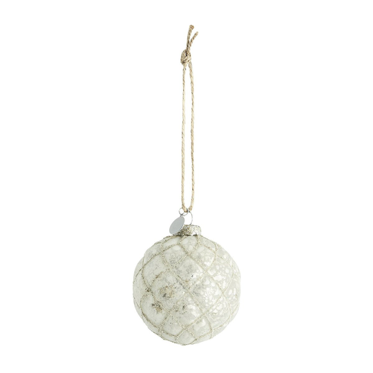 Lene Bjerre Norille joulukuusenpallo, Ø 8 cm Off White
