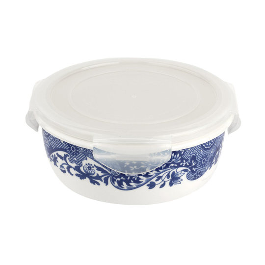 Spode Blue Italian -kannellinen säilytyspurkki 17 cm