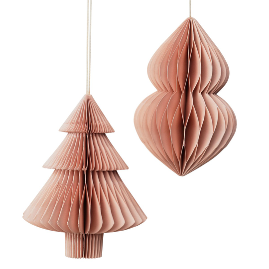 Broste Copenhagen Christmas mix -joulukuusi-joulukoriste, 2-pakkaus Dusty pink