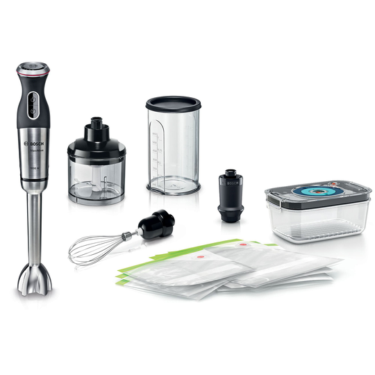 Bosch MS8CM61V5-sauvasekoitin + vakuumipakkausjärjestelmä, ruostumaton teräs
