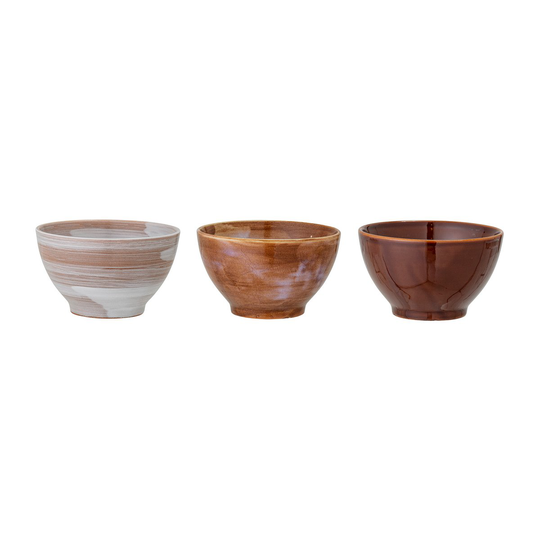 Bloomingville Lotus kulho Ø 13,5 cm 3 osaa Ruskea