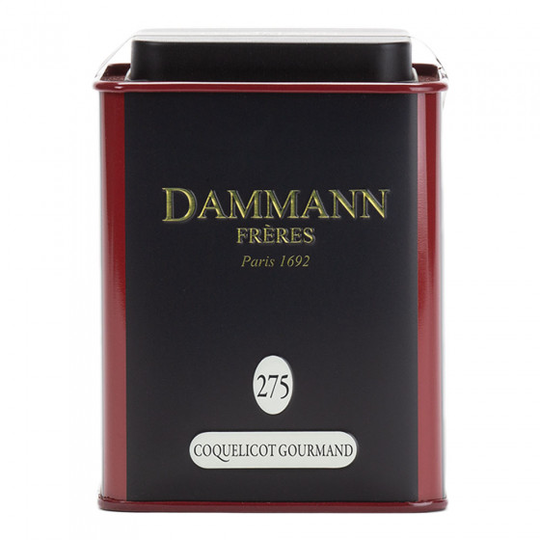 Musta tee Dammann Frères "Coquelicot Gourmand", 80 g