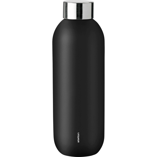 Stelton Keep Cool -juomapullo, 0,6 L, musta
