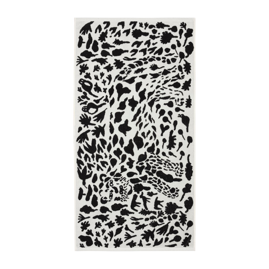 Iittala Oiva Toikka Cheetah kylpypyyhe 70x140 cm Musta-valkoinen
