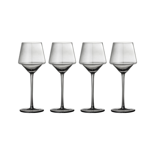 Bloomingville Yvette viinilasi 33 cl 4-pakkaus Harmaa