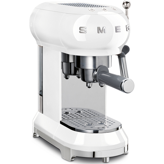 Smeg ECF01WHEU 50-luvun retrotyylinen espressokeitin, valkoinen