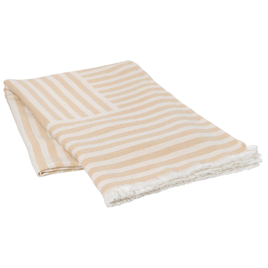 Broste Copenhagen Frankie puuvillahuopa 130x180 cm Taos taupe beige