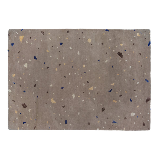 Broste Copenhagen Terrazzo villamatto 140x200 cm Carafe brown-blue spot