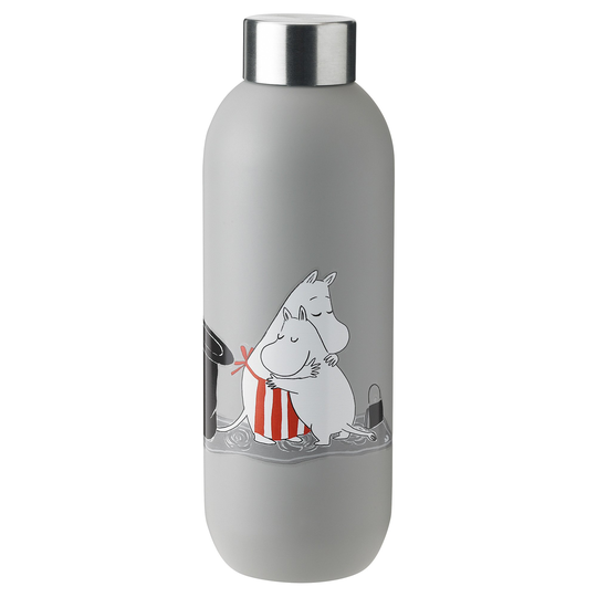 Stelton Keep Cool Muumi juomapullo 0,75 litraa, vaaleanharmaa