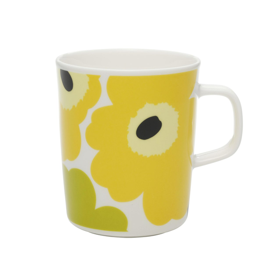 Marimekko Unikko muki 25 cl valkoinen-lime