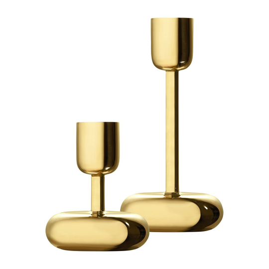 Iittala Nappula kynttilänjalka lahjapakkaus 2 kpl Messinki