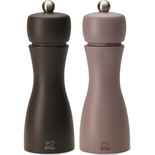 Peugeot Tahiti Duo -suola & pippurimylly, 15 cm, musta/harmaa