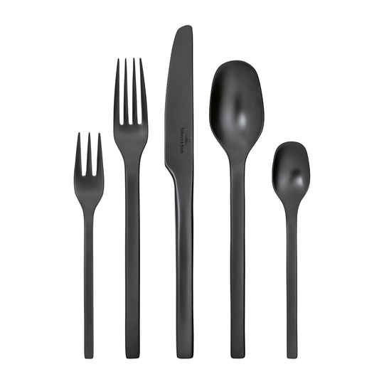 Villeroy & Boch Manufacture Rock aterinsetti 20 osaa Musta