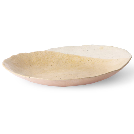 HKliving HKliving koristelautanen 34,5x38 cm Cream-white