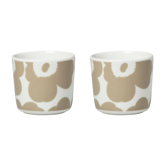 Marimekko Unikko korvaton kahvikuppi 20 cl, 2-pakkaus Valkoinen-beige
