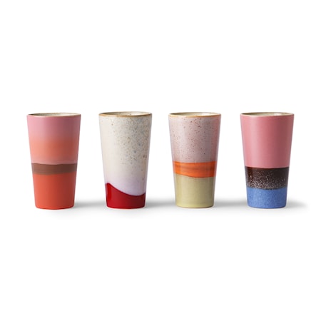 Ceramic 70's Lattemuki 4 kpl